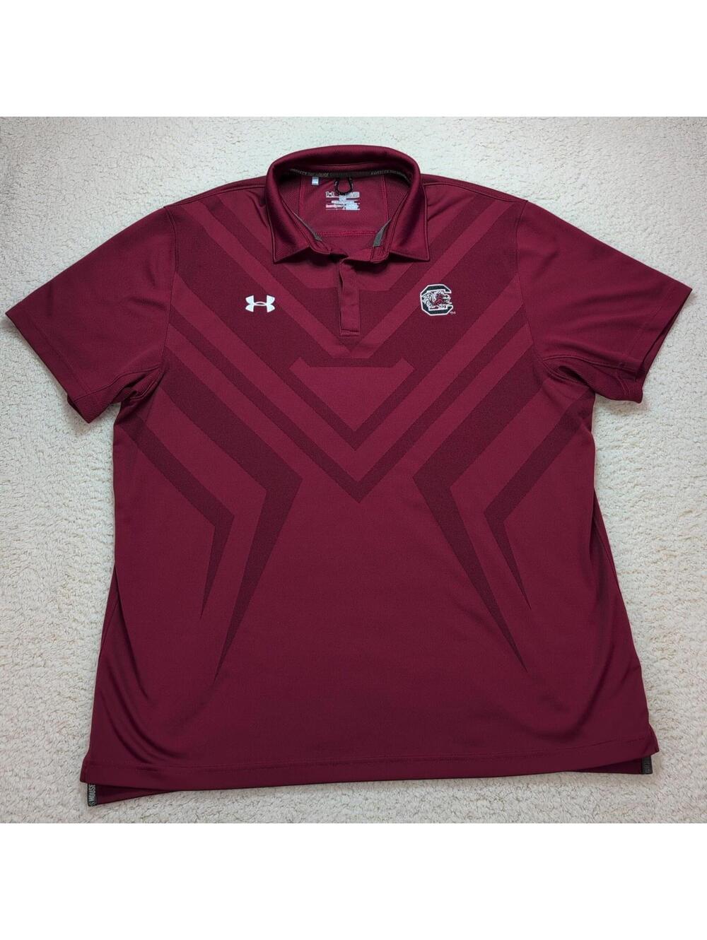Under Armour HeatGear Polo South Carolina Gamecocks Men’s 2XL Garnet Red